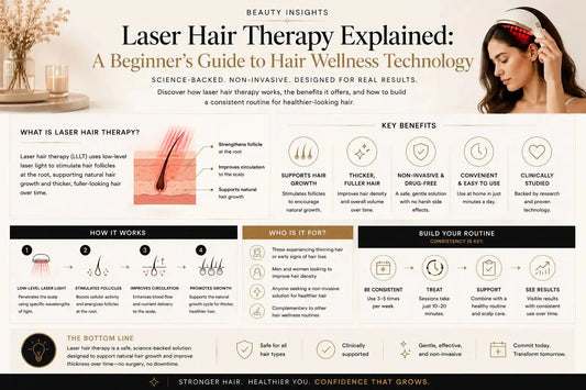 Laser hair restoration helmet using LLLT technology for thinning hair treatment