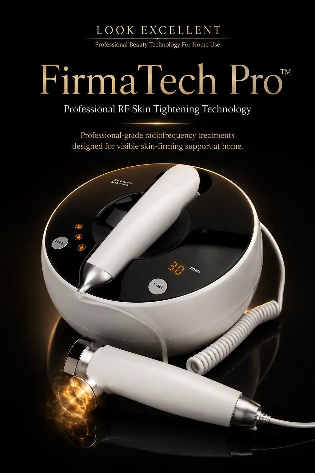 FirmaTech Pro RF radiofrequency facial lifting device for at-home skin tightening routines
