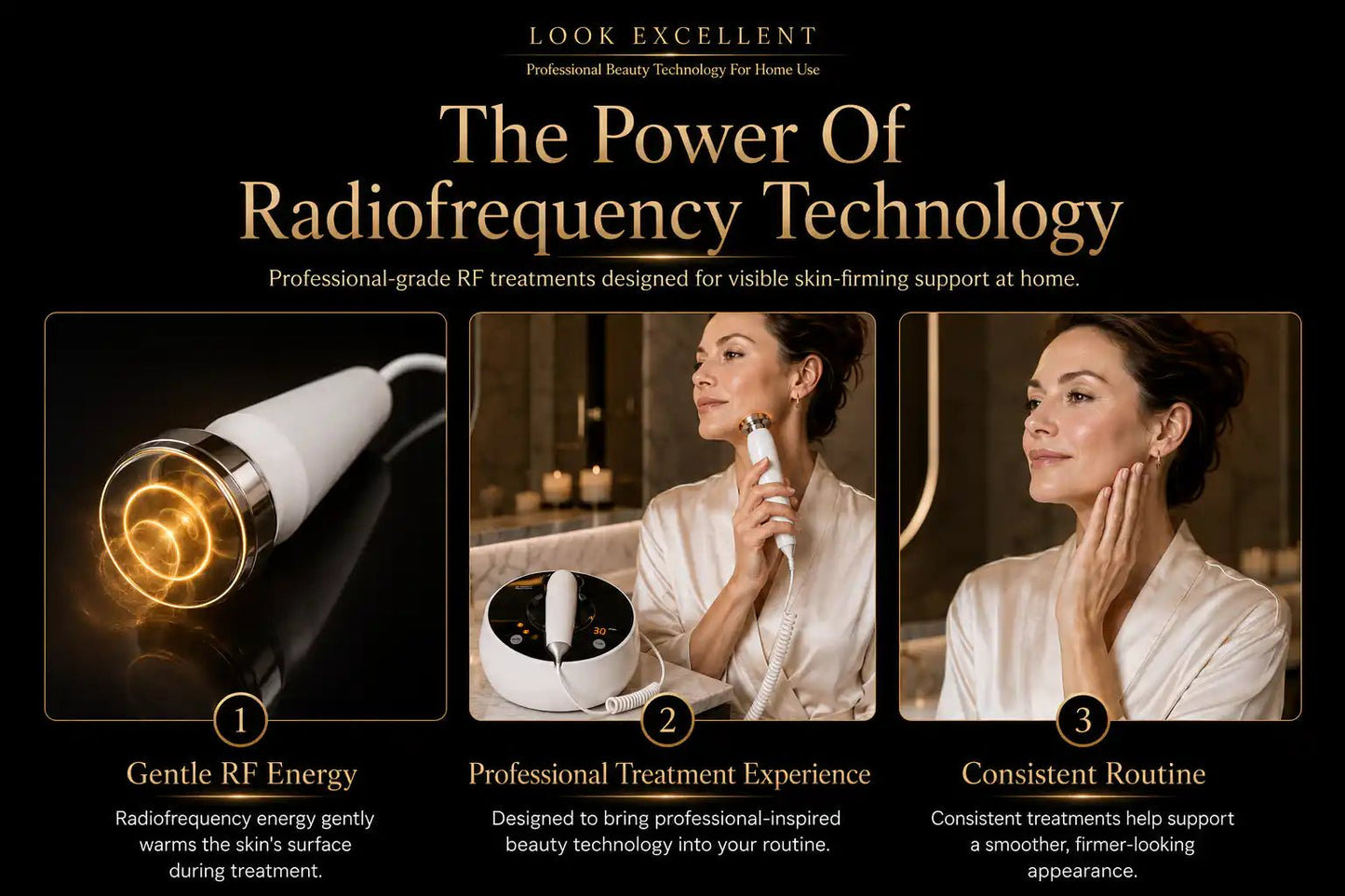 FirmaTech Pro RF radiofrequency facial lifting device for at-home skin tightening routines