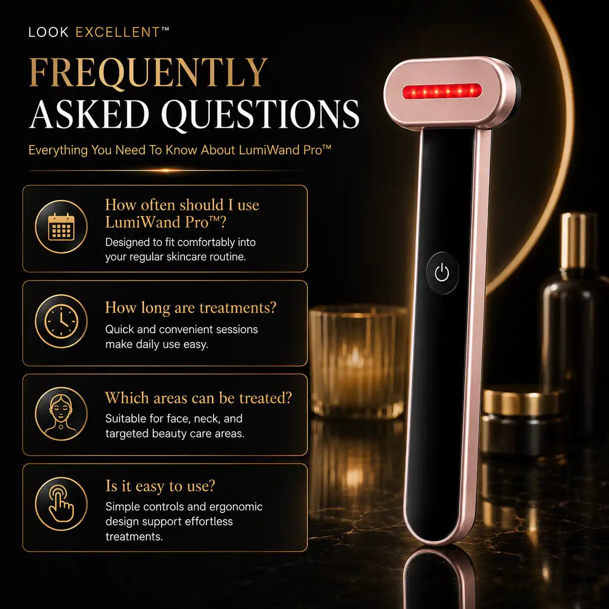 LumiWand Pro™ — 7-Color LED Microcurrent Facial Wand - LookExcellent