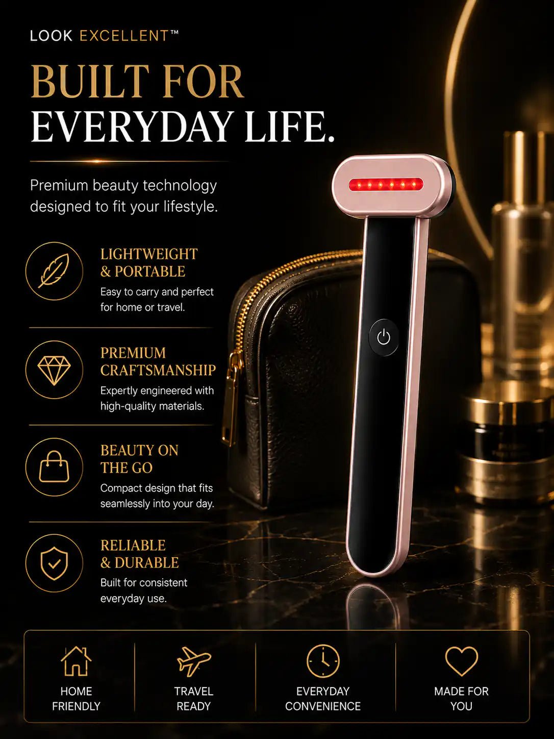 LumiWand Pro™ — 7-Color LED Microcurrent Facial Wand - LookExcellent