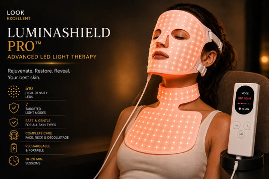 LuminaShield Pro LED phototherapy face mask for luxury at-home light therapy routines
