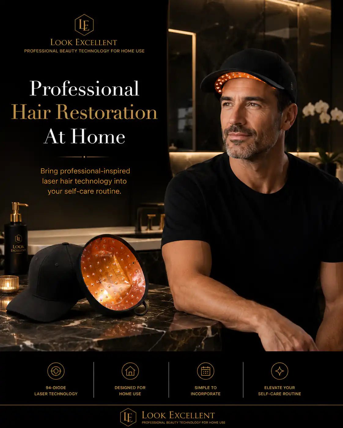 ReGrow Elite laser hair restoration helmet for at-home hair wellness routines